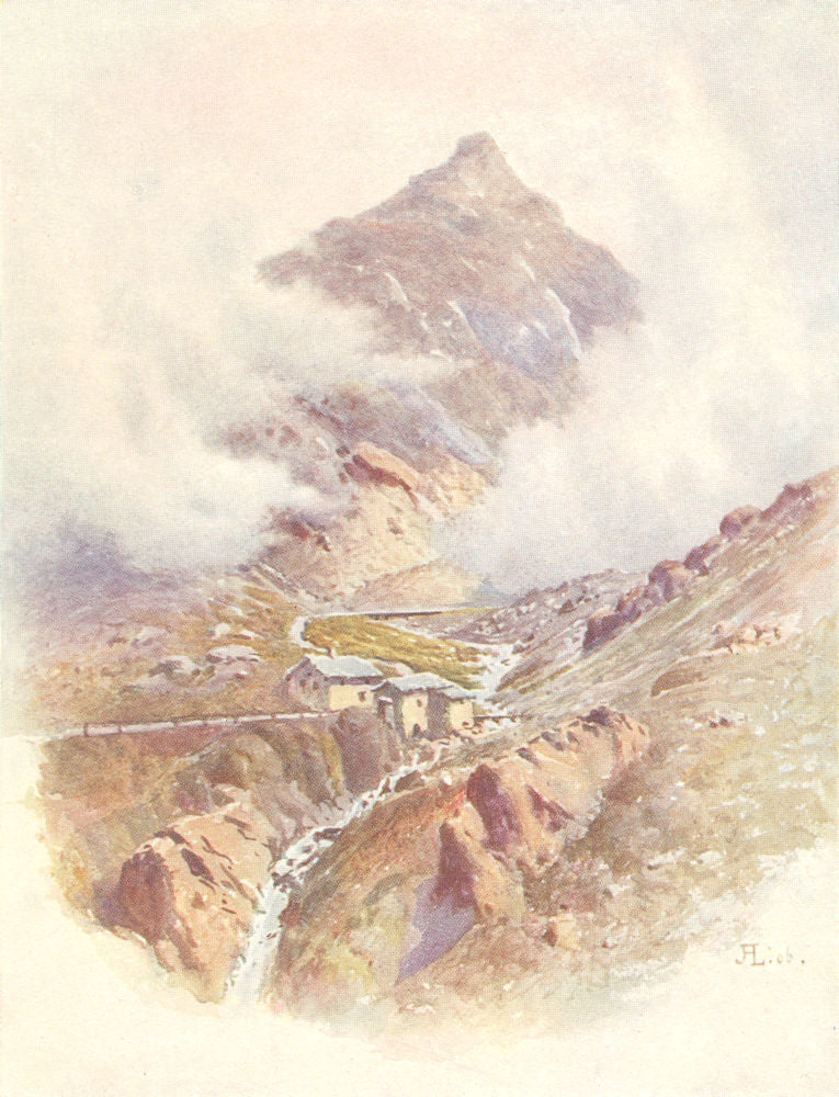 SWITZERLAND. The Julier. The Julier Pass 1907 old antique print picture